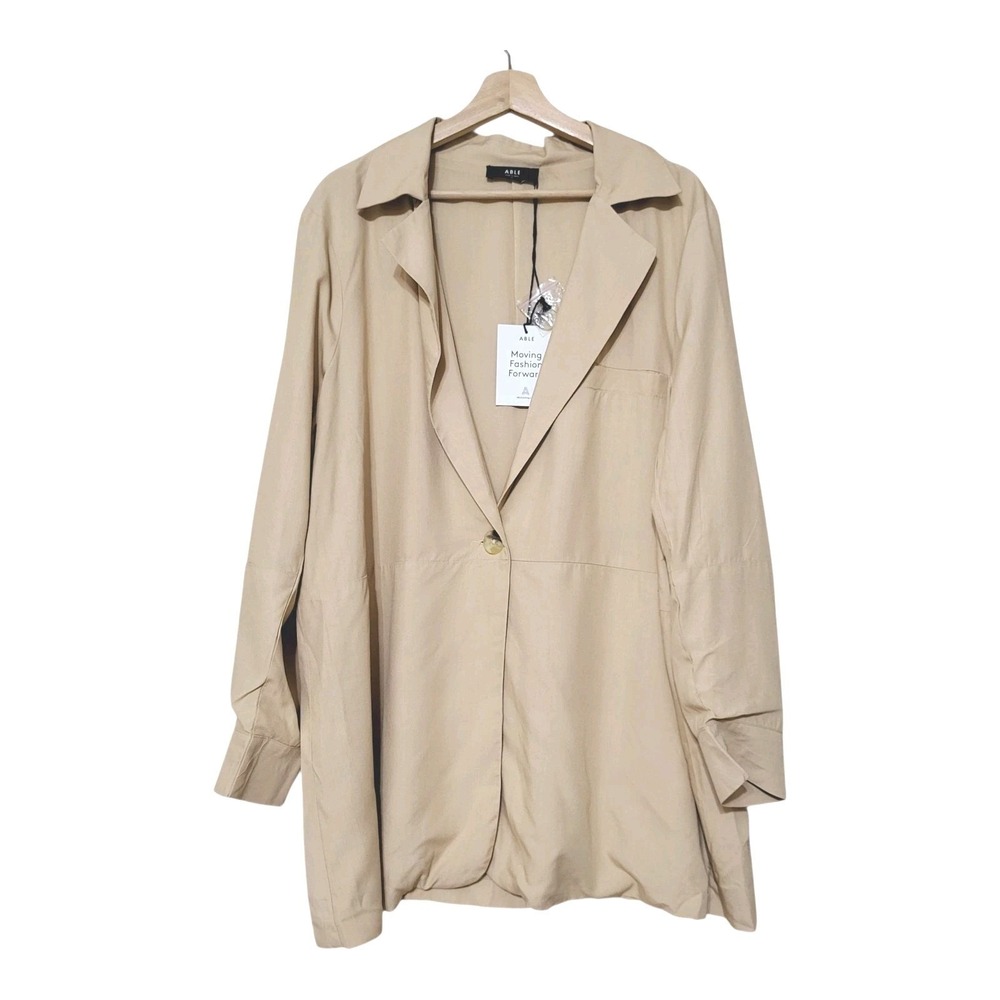 ABLE Micah Drapey Blazer in Oat Milk - Size XXL Lightweight Boyfriend - New $158 - Picture 4 of 10